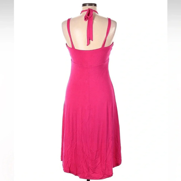 Vintage Cache Retro 2000’s Y2K Barbie Fuchsia Pink High Low Dress Size Large L - Picture 4 of 6